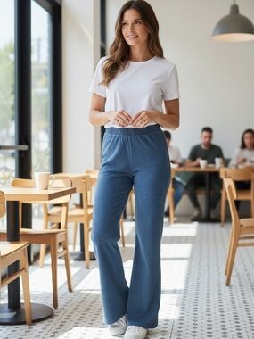Chatoyant Flare Leg Pants in Blue
